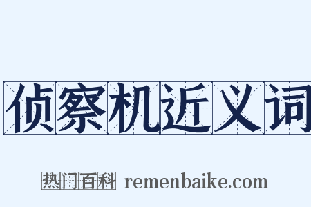 侦察机近义词是什么意思的图片